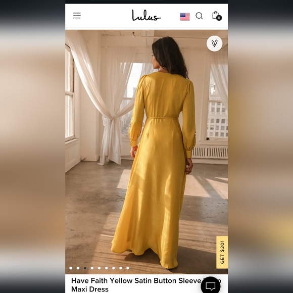 Lulu's Have Faith ivory satin wrap maxi dress - Picture 8 of 9